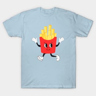 Retro French Fries Grin Face T-Shirt